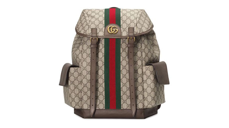 Gucci Monogram Pattern Backpack