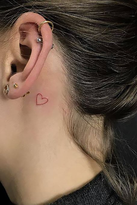 20 Behind The Ear Word Tattoos