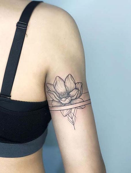 Lotus Flower Arm Tattoo