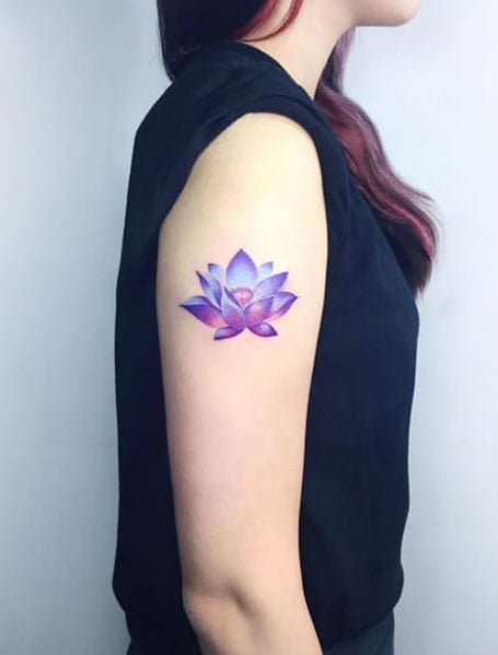 Lotus Flower Arm Tattoo