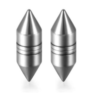 Punk Men & Women Earrings Bullet Magnetic Stud Earrings Magnet Fake Plugs No Piercing Clip On