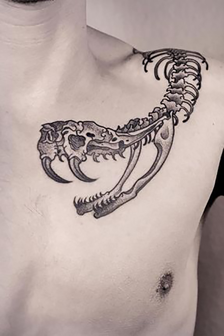 Snake Skeleton Tattoo