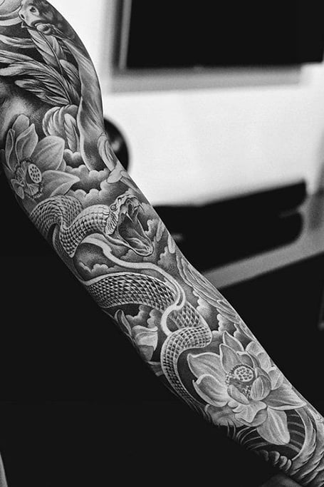 Snake Sleeve Tattoo