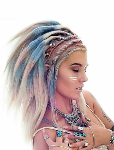 Tribal Crimped Hairstyle