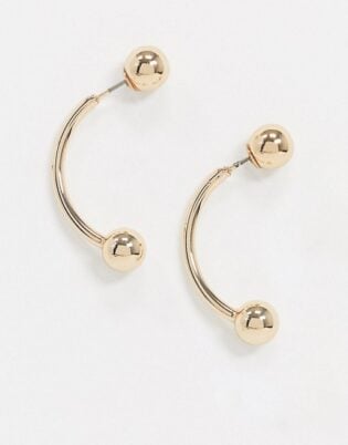 Weekday Aira Barbell Earrings In Gold
