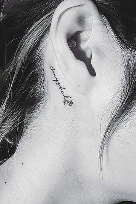 20 Cute Behind the Ear Tattoos for Women in 2023 - The Trend Spotter