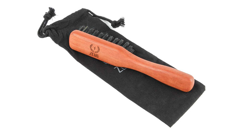 Zeus 100% Boar Bristle Beard And Moustache Brush With Handle