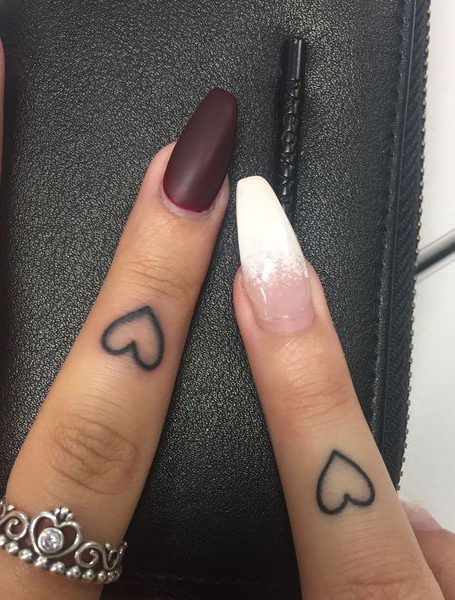 Heart Finger Tattoo