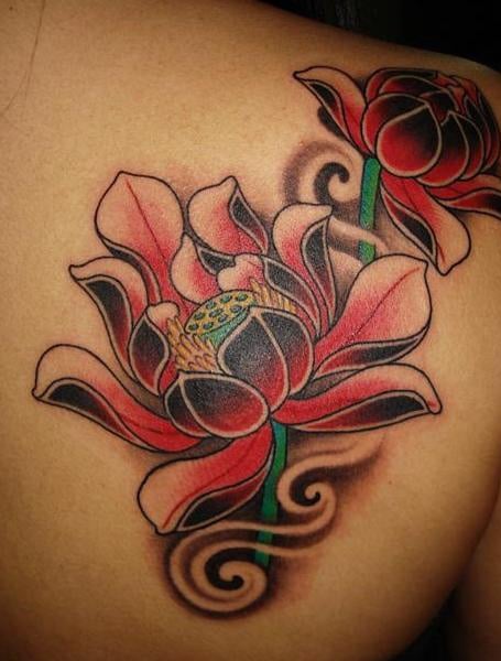 Japanese Lotus Flower Ink