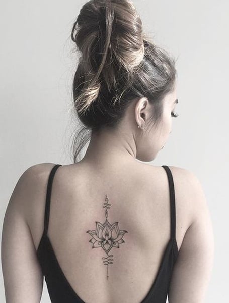 Lotus Flower Upperback Ink