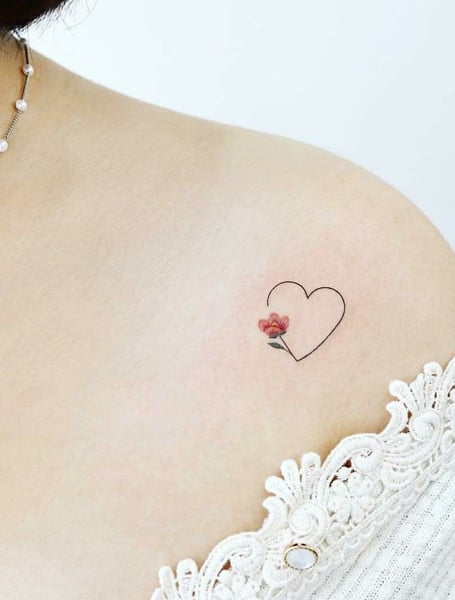 11+ Heart and Flower Tattoo Ideas That Will Blow Your Mind! - alexie