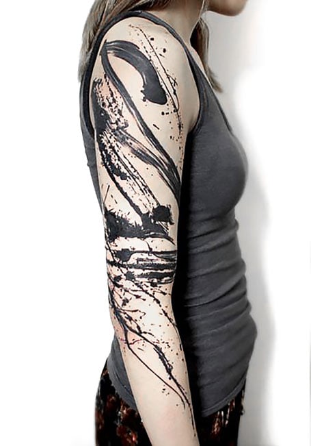 Abstract Sleeve Tattoo Women