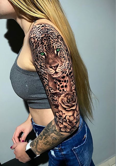 Animal Sleeve Tattoo Women