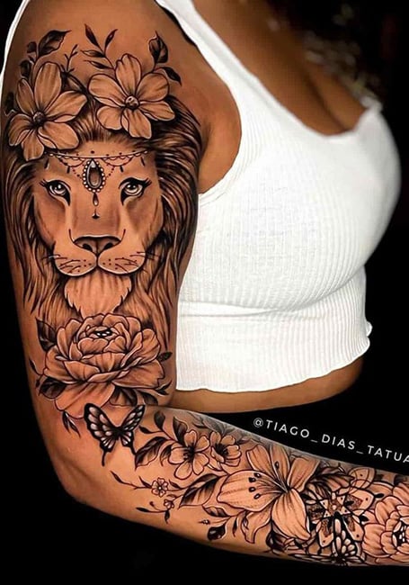 Animal Sleeve Tattoo Women