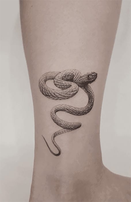 Ankle Snake Tattoo