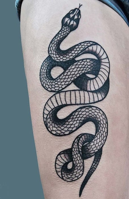 Black Mamba  Kobe Bryant Work by ogitattooer  Snake tattoo design  Snake tattoo Black and grey tattoos