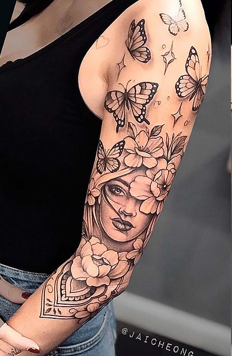 Butterfly Sleeve Tattoo Women