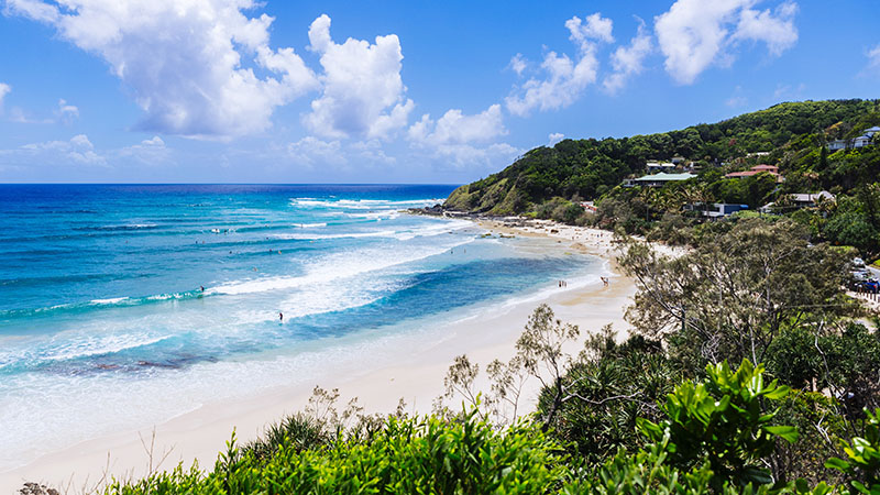 Coastal View Of Byron Beach, Byron Bay, Australia.
