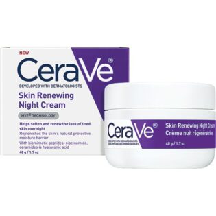 Cerave Night Cream For Face | 1.7 Ounce | Skin Renewing Night Cream With Hyaluronic Acid & Niacinamide | Fragrance Free