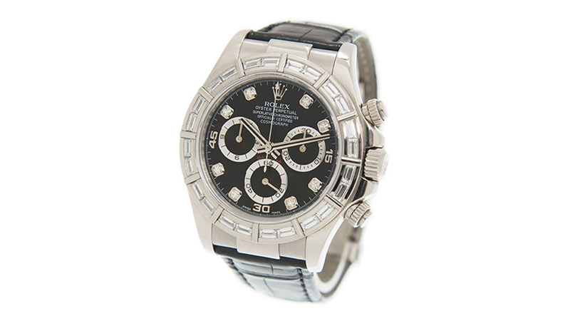 Cosmograph Daytona Chronograph Diamond Black Dial Men's Watch
