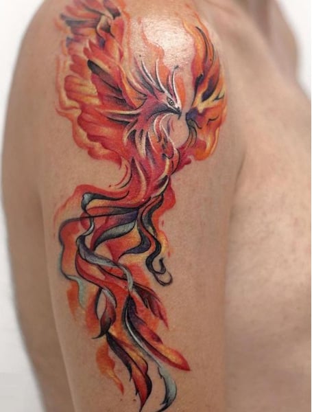 Fire Phoenix Tattoo