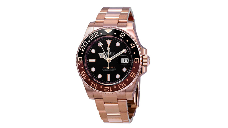 Gmt Master Ii Automatic Men's 18kt Everose Gold Oyster Coke Bezel Watch