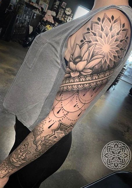 Mandala Sleeve Tattoo Women
