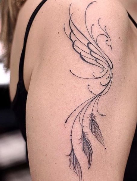 Minimalist Phoenix Tattoo