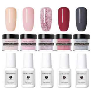 Nicole Diary Dip Nail Powder Starter Kit Acrylic Dipping Nail Powder System Clear Liquid Acrylic Pigment