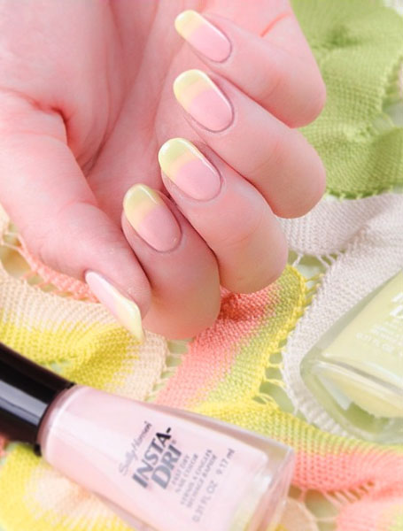 Ombre Yellow Nails