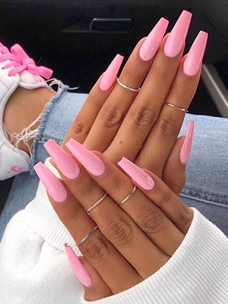 Hot Pink Dip Powder Nails : Actual color may differ slightly from ...