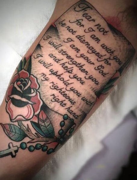 Quote Tattoo Men