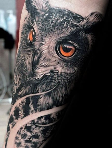 owl tattoo Best Tattoo artist in India Black Poison Tattoo Studio