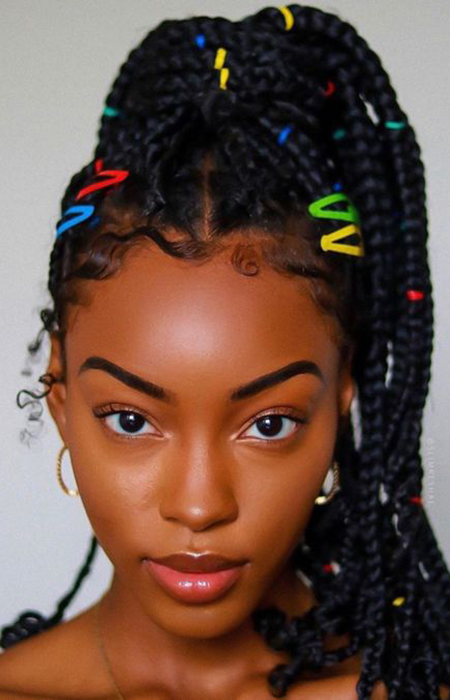 Rubber Band Hairstyle For Long Natural Hair
