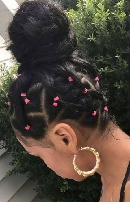 Rubber Band And Bun Hairstyle