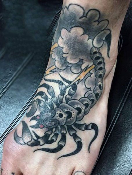 Scorpian foot Tattoo