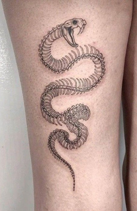 Skeleton Snake Tattoo