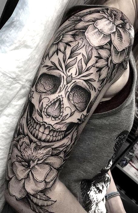 Skull Sleeve Tattoo Women