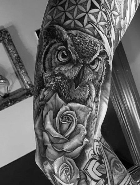 50 Lovable Owl Tattoo On Thigh  Tattoo Designs  TattoosBagcom