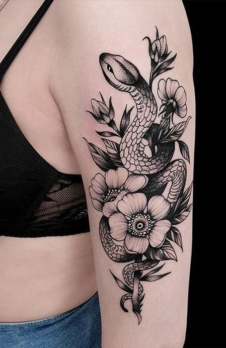 Snake Shoulder Tattoo