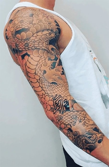 Snake Sleeve Tattoo