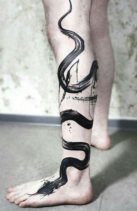 Snake Leg Tattoo