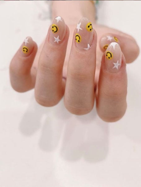 Stars And Smile Nails