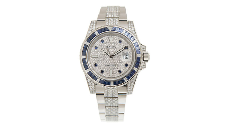 Submariner Automatic Chronometer Diamond Silver Dial Men's Watch