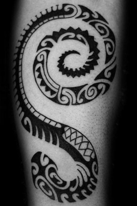 Traditional Tribal Snake Tattoo