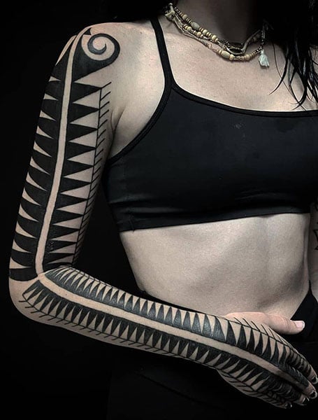 Tribal Sleeve Tattoo Women