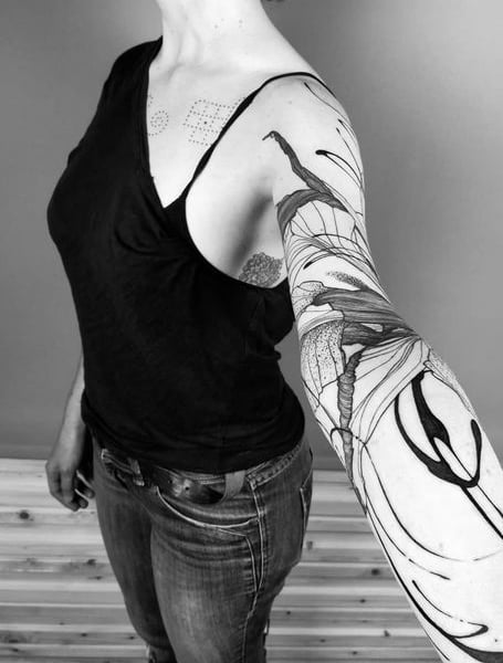 Abstract Sleeve Tattoo