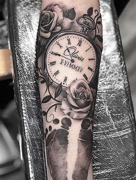 Clock Tattoo Men