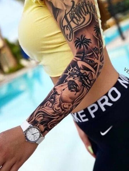 24 Popular Sleeve Tattoos for Women in 2020 - The Trend ...