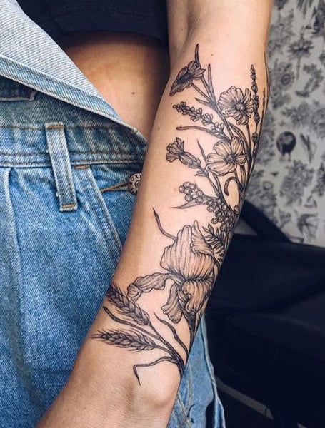 outer forearm tattoos for girls